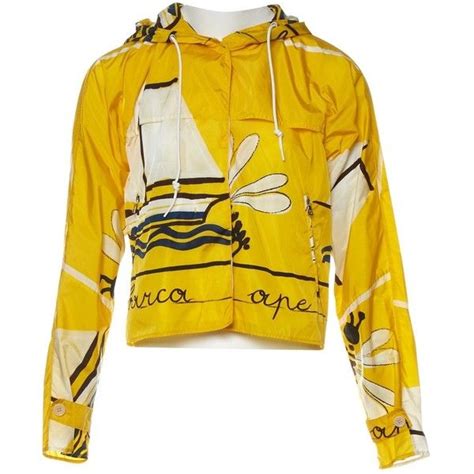 prada yellow jacket|prada waterproof jacket.